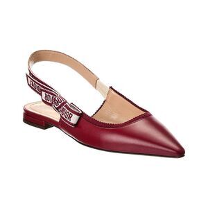 Dior J'adior Leather Slingback Flat, Red